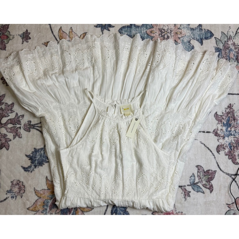 Anthropologie Eyelet Dress NWT Women's 8 Cottagecore Boho Maeve Festival Lace - Picture 6 of 13
